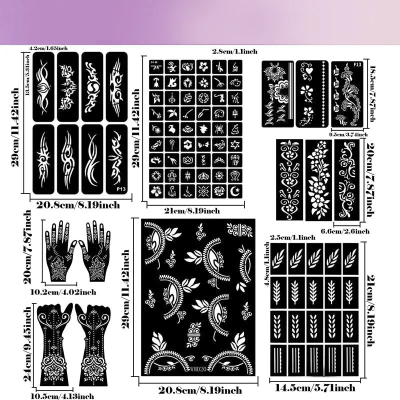 Complete 3-Color Henna Tattoo Kit
