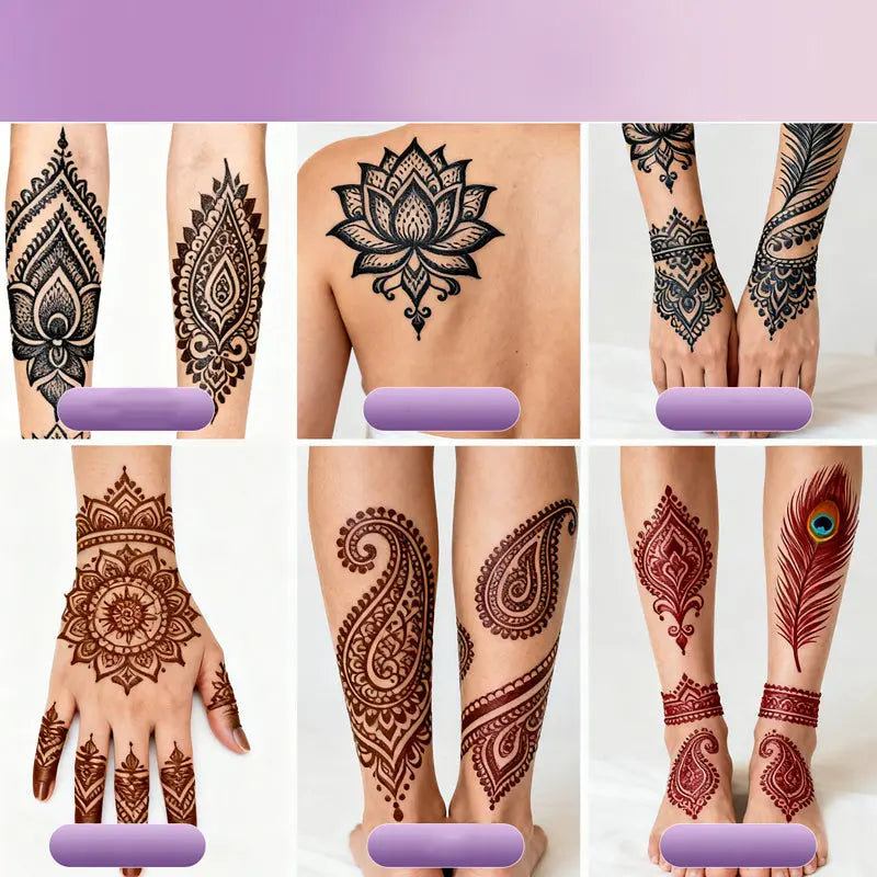 Complete 3-Color Henna Tattoo Kit