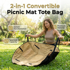 2-in-1 Convertible Picnic Mat Tote Bag
