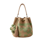 Crochet Bucket Bag for Women