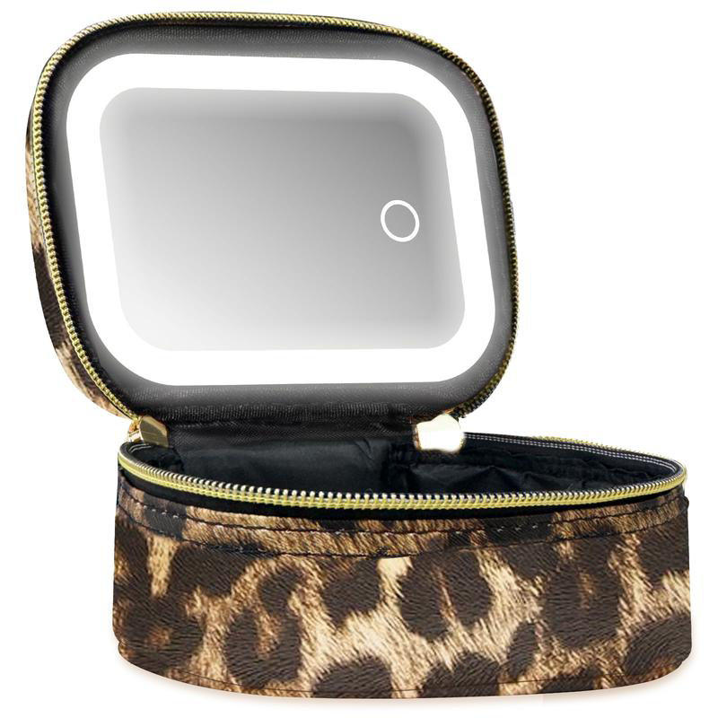 Compact Travel LED Makeup Bag with Lighted Mirror