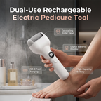 Rechargeable Electric Pedicure Tool with Smart Pressure Sensor