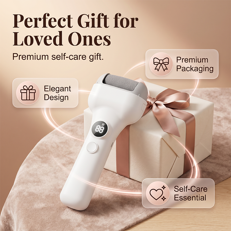 Rechargeable Electric Pedicure Tool with Smart Pressure Sensor